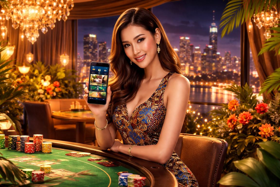 Pemain baccarat kasino berpakaian batik di Seremban Malaysia ea888