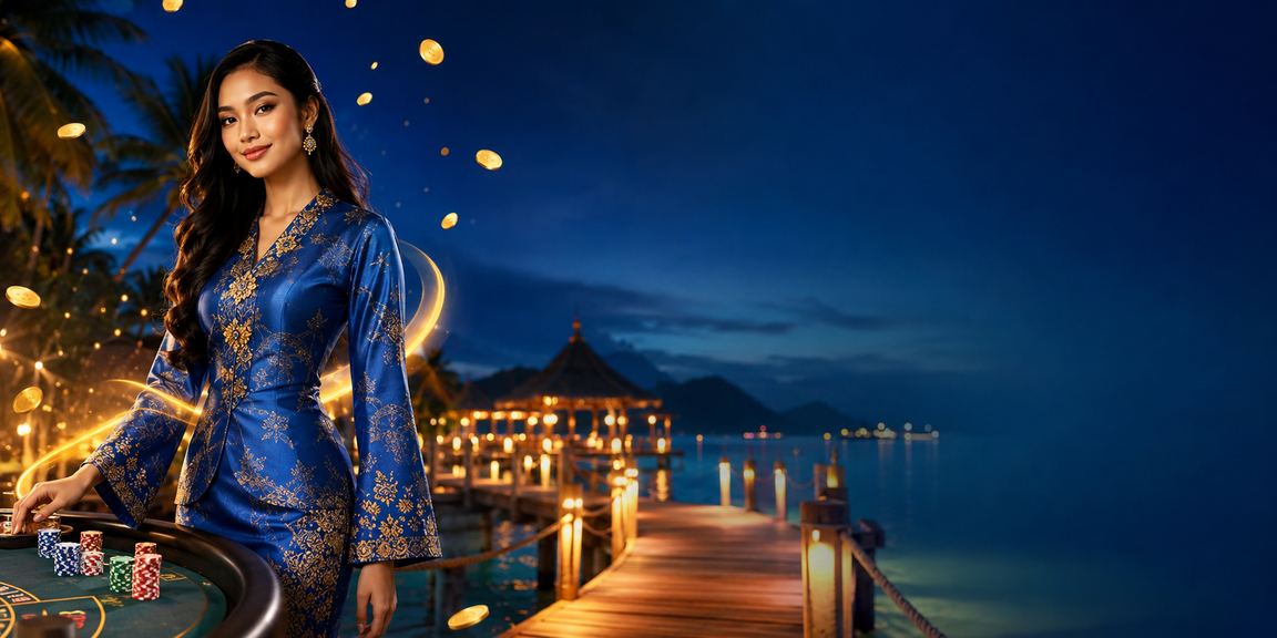 Pemain VIP baccarat berpakaian baju kurung menikmati bonus di Terengganu